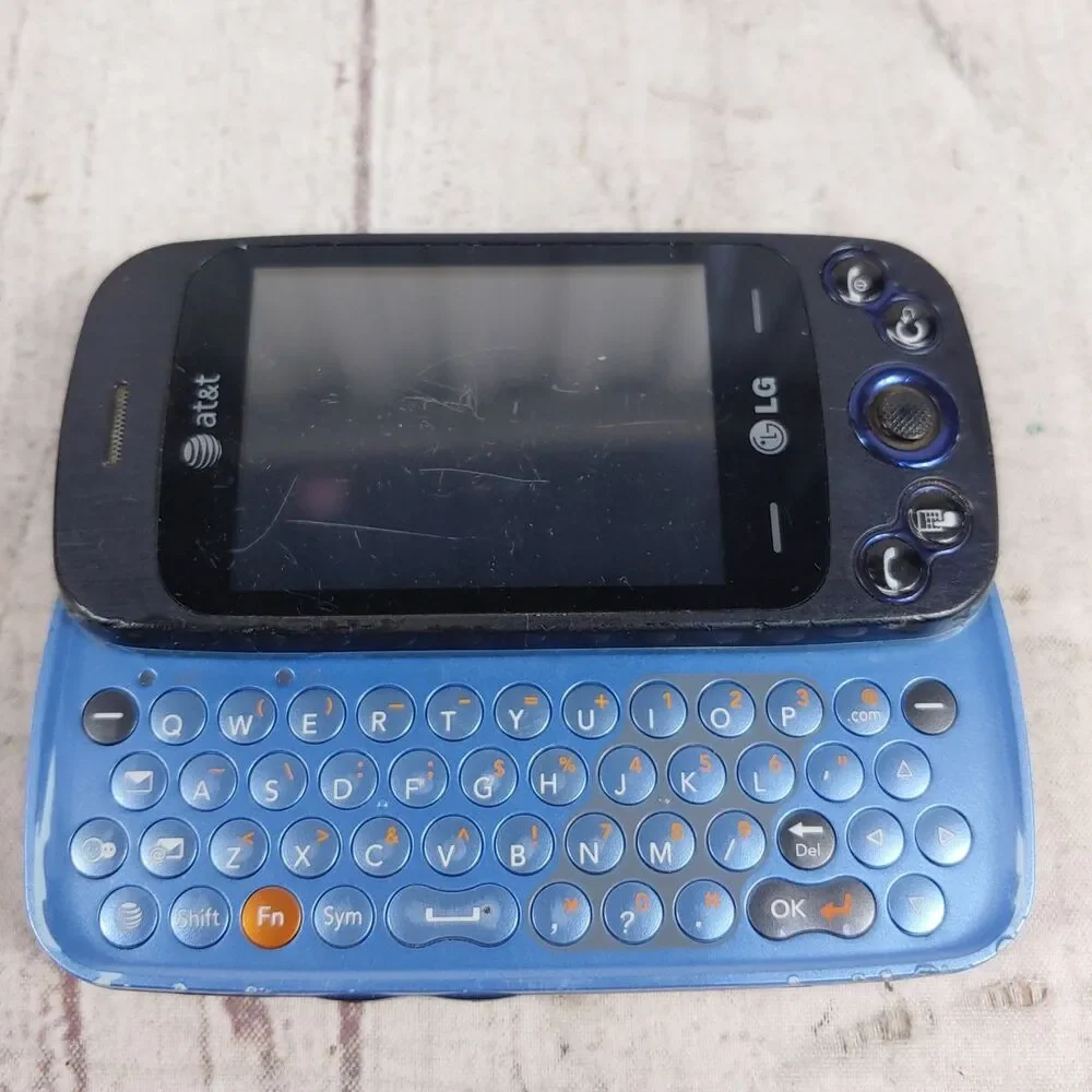BAD SCREEN PARTS ONLY - LG Neon 2 II Slider Cell Phone - GW370 Blue ( AT&T )